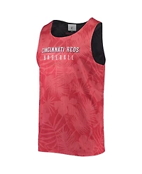 Men's Foco Red Cincinnati Reds Floral Reversible Mesh Tank Top