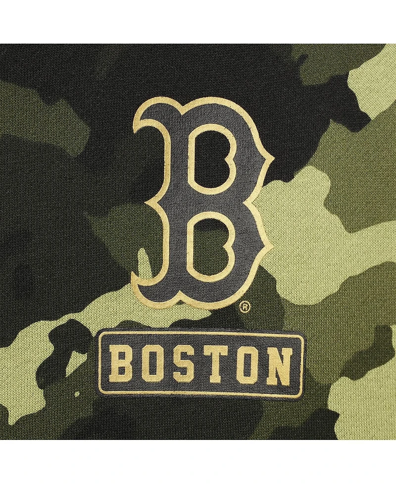 Women's New Era Green Boston Red Sox 2022 Mlb Armed Forces Day Camo Full-Zip Hoodie