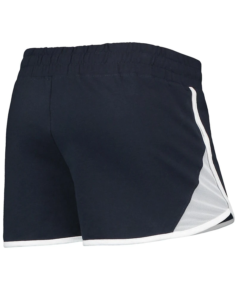 Women's New Era Navy Washington Nationals Stretch French Terry Shorts