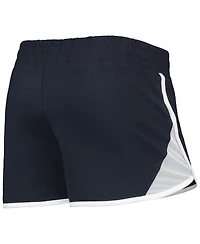 Women's New Era Navy Washington Nationals Stretch French Terry Shorts