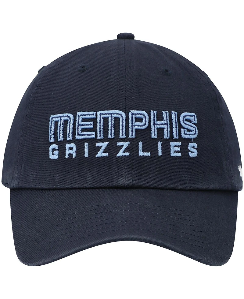 Men's '47 Navy Memphis Grizzlies Clean Up Wordmark Adjustable Hat