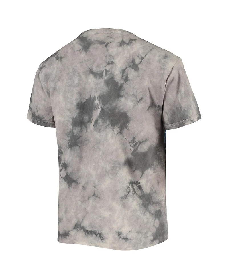 Women's '47 White, Black Brooklyn Nets 2021/22 City Edition Vintage-Look Tie-Dye Tubular Cropped T-shirt