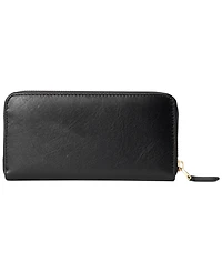 Women's Full-Grain Leather Large Zip Continental Wallet
