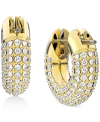 Swarovski Gold-Tone Pave Crystal Dextera Hoop Earrings, 0.62"