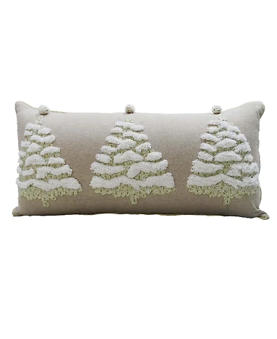 Vibhsa Christmas Tree Decorative Pillow, 30" x 14"