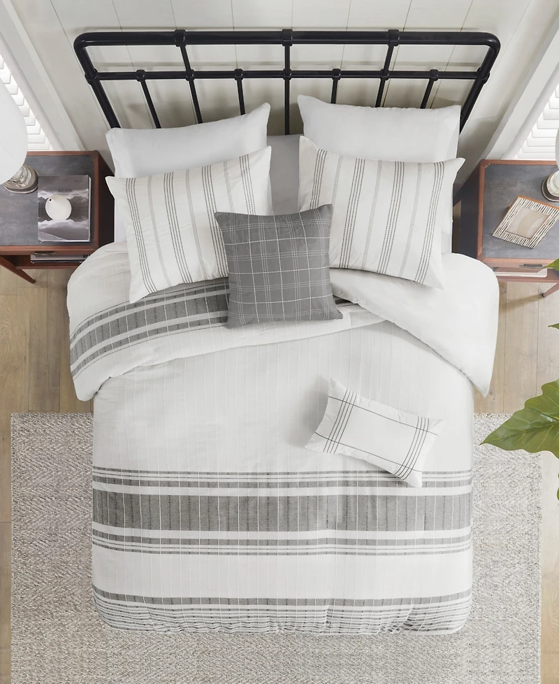 Harbor House Morgan Jacquard Cotton 5-Pc. Duvet Cover Set, King