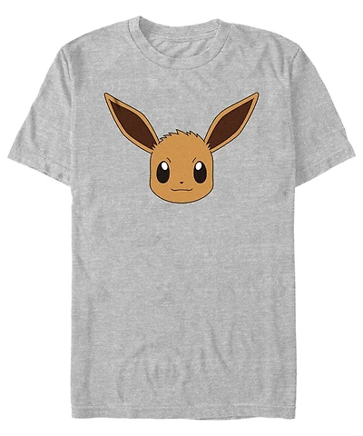 Men's Pokemon Eevee Face Short Sleeve T-shirt