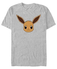 Men's Pokemon Eevee Face Short Sleeve T-shirt