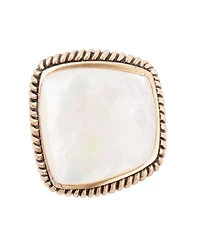 Barse Navajo Bronze and Genuine Mother-of-Pearl Statement Ring