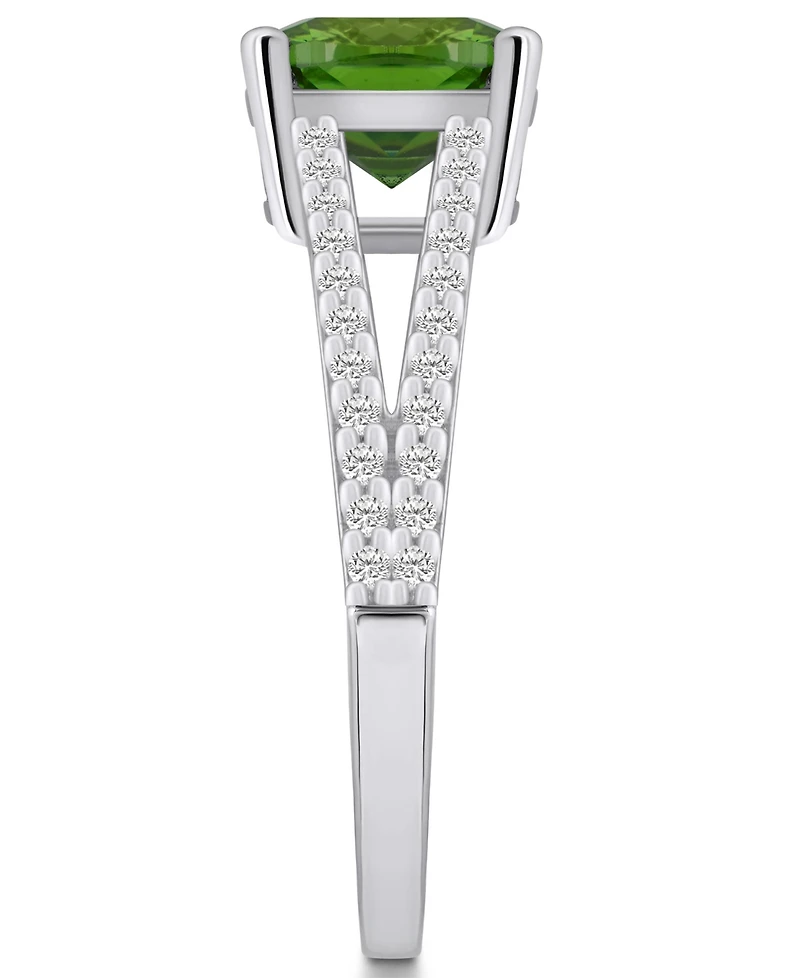 Macy's Peridot and Diamond Accent Ring 14K White Gold