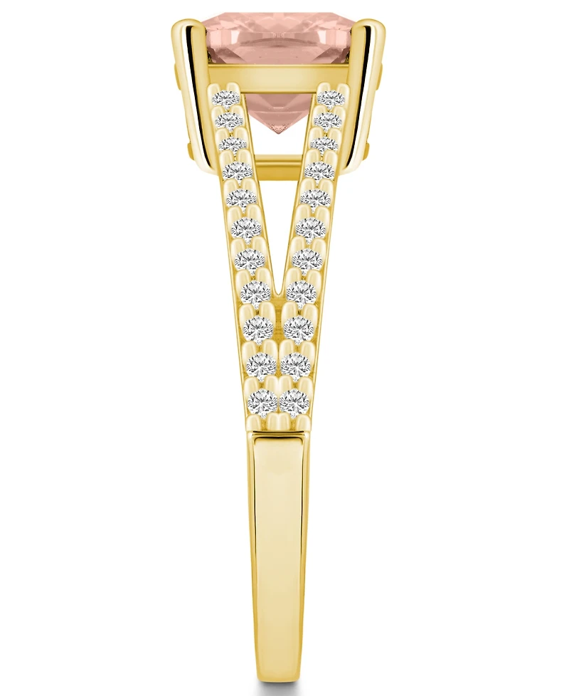 Macy's Morganite and Diamond Accent Ring 14K Yellow Gold