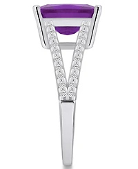 Macy's Amethyst and Diamond Accent Ring 14K White Gold