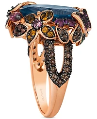 Le Vian Multi-Gemstone (7-3/4 ct. t.w.) & Nude Diamond (1/10 ct. t.w.) Statement Ring in 14k Rose Gold