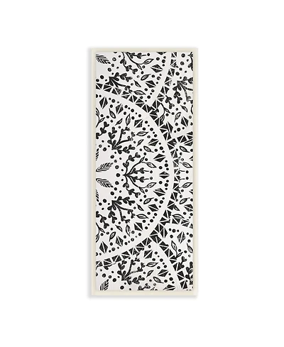 Stupell Industries Boho Fractal Pattern Study Vintage-Like Style Distressed Botanicals Art, 7" x 17"