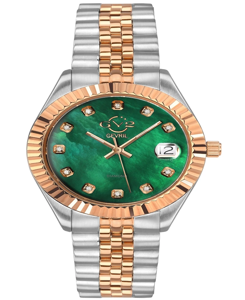 Gevril Women's Naples Swiss Quartz Two-Tone Stainless Steel Bracelet Watch 34mm