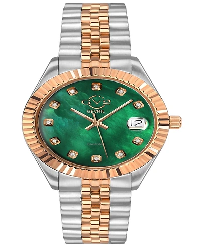 Gevril Women's Naples Swiss Quartz Two-Tone Stainless Steel Bracelet Watch 34mm