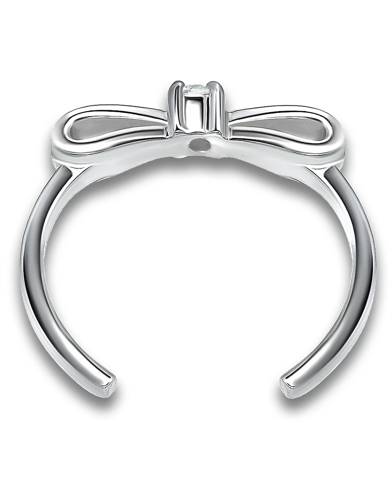 Giani Bernini Cubic Zirconia Bow Sterling Silver Toe Ring