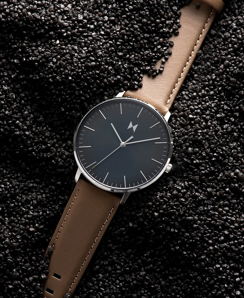 Mvmt Men's Legacy Slim Brown Leather Strap Watch 42mm
