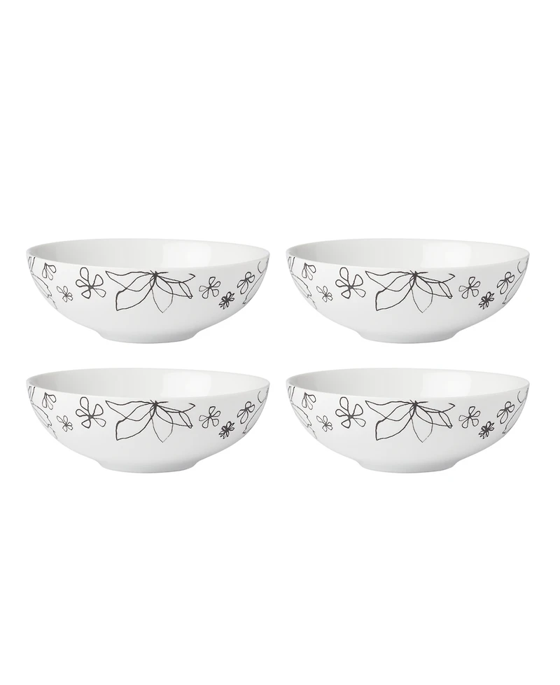 kate spade new york Garden Doodle 4 Piece Soup and Cereal Bowl Set