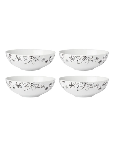 kate spade new york Garden Doodle 4 Piece Soup and Cereal Bowl Set