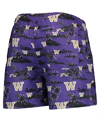 Men's Foco Purple Washington Huskies Island Palm Swim Trunks