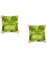 Peridot Square Stud Earrings (3/4 ct. t.w.) 14k Gold