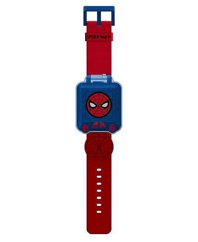 Marvel Kid's Spider-Man Educational Learning Red Silicone Strap Watch, 40mm