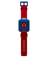 Marvel Kid's Spider-Man Educational Learning Red Silicone Strap Watch, 40mm