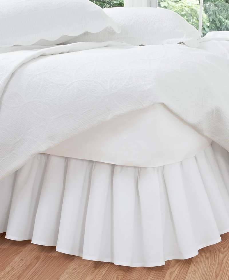 Fresh Ideas Ruffled Poplin Bedskirt, Twin