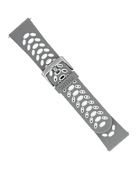 WITHit Grey and White Silicone Sport Band designed for Fitbit Versa, Versa 2 and Versa Lite