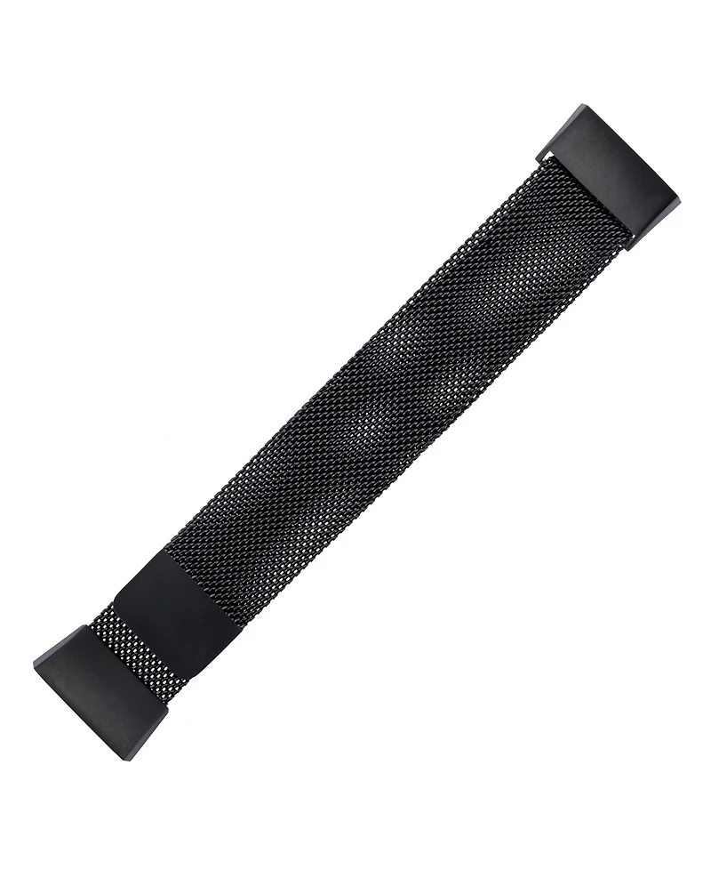 WITHit Black Stainless Steel Mesh Band designed for Fitbit Charge 3 & 4