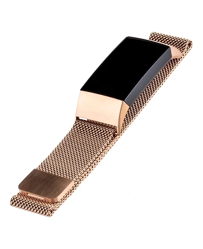WITHit Gold-Tone Stainless Steel Mesh Band designed for Fitbit Charge 3 & 4