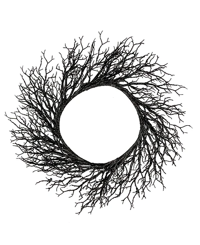 Twig Artificial Halloween Wreath Unlit, 24"