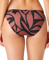 Sanctuary Abstract Animal Cinch Back Hipster Bikini Bottoms