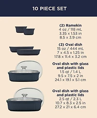 Corningware 10-Pc. French Navy Bakeware Set
