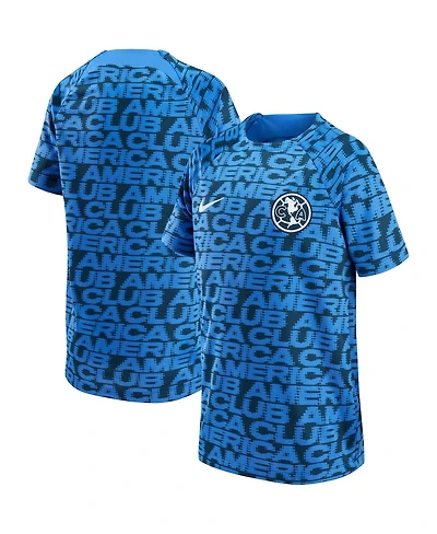 Big Boys Nike Blue Club America 2022 Pre-Match Raglan Performance Top