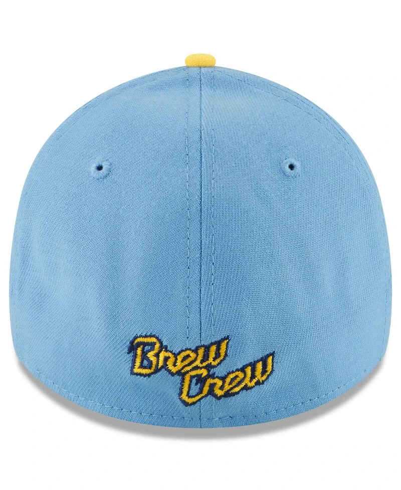 Men's New Era Powder Blue Milwaukee Brewers City Connect 39THIRTY Flex Hat