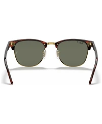 Ray-Ban Unisex Polarized Low Bridge Fit Sunglasses, RB3016F Clubmaster Classic 55