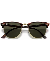 Ray-Ban Unisex Low Bridge Fit Sunglasses, RB3016F Clubmaster Classic 55