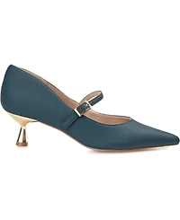 Journee Collection Women's Manza Pointed Toe Mary Jane Kitten Heel Pumps