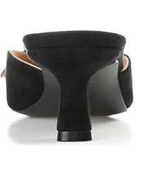 Journee Collection Women's Vianna Buckle Slip On Heels