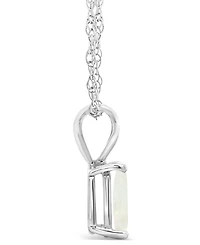 Opal (3/4 ct.t.w ) Pendant Necklace in 14K White Gold or 14K Yellow Gold