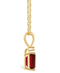 Garnet (1-1/4 ct. t.w.) and Diamond Accent Pendant Necklace in 14K Yellow Gold or 14K White Gold