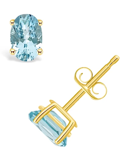 Aquamarine (3/4 ct. t.w.) Stud Earrings 14K Yellow Gold or White
