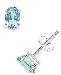 Aquamarine (3/4 ct. t.w.) Stud Earrings 14K Yellow Gold or White