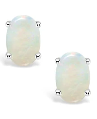 Opal (1/2 ct. t.w.) Stud Earrings 14K Yellow Gold or White