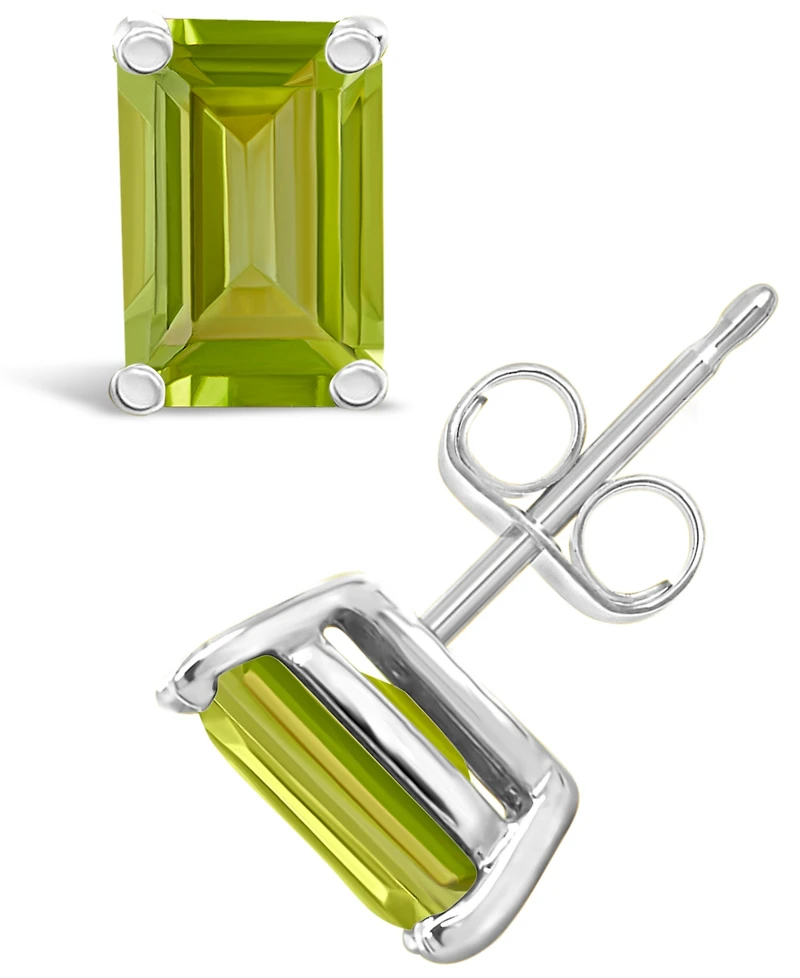 Peridot (1-3/8 ct. t.w.) Stud Earrings 14K Yellow Gold or White