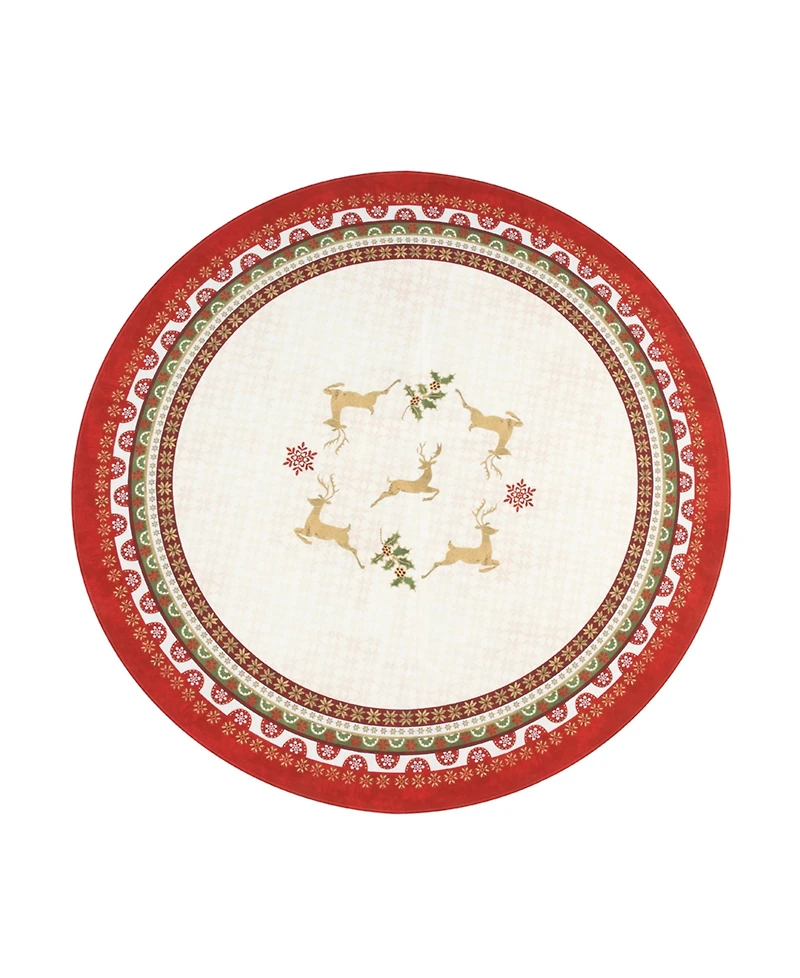 Laural Home Simply Christmas 70" Round Tablecloth