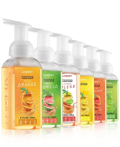 Lovery Hand Foaming Soap in Citrus Blend, Lemon, Orange, Pomelo, Lime, Pink Grapefruit, Moisturizing Hand Soap