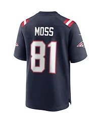 Men's Nike Randy Moss Navy New England Patriots Game Retired Player Jersey